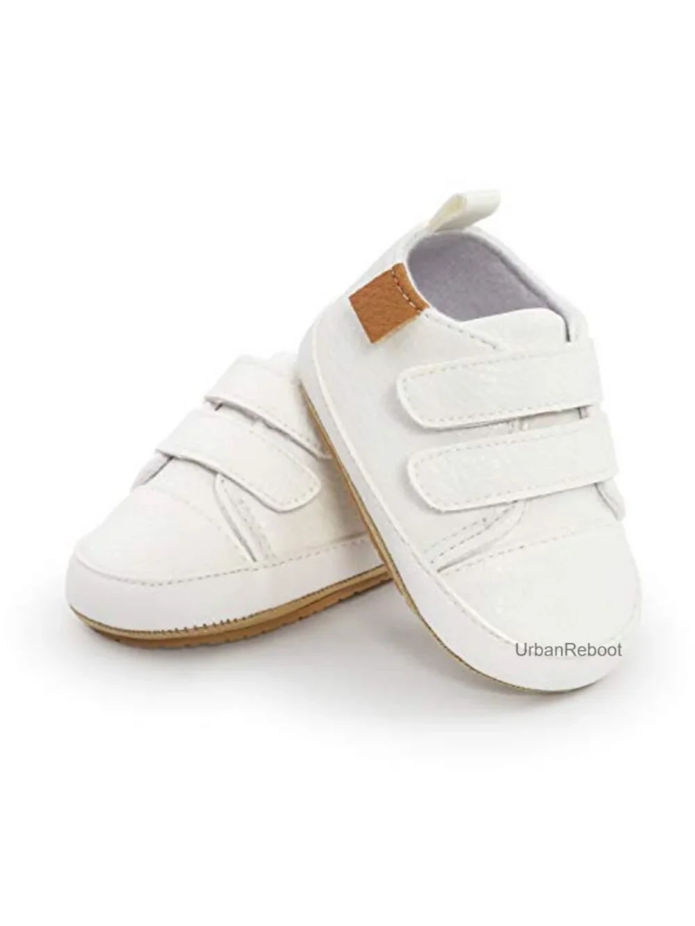 Baby Boys Girls Non-Slip Rubber Sole High-Top PU Leather Sneakers Infant First
